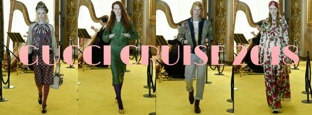 Gucci Cruise 2020 - Dziewczyna w czarnym kapeluszu