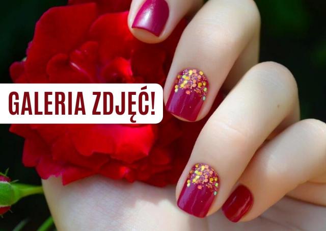 Eleganckie paznokcie w odcieniach czerwieni - idealnie nadają się do pracy!